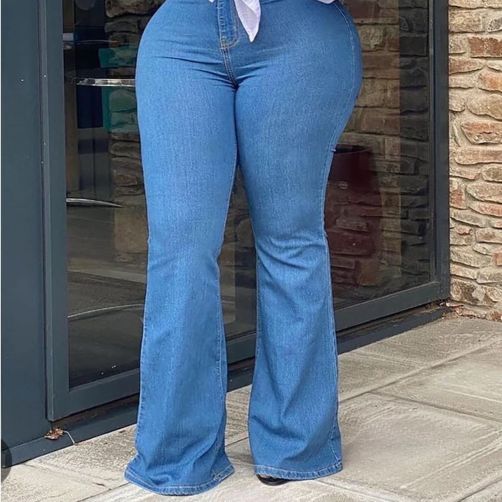 High Rise Flare Bottom Jeans